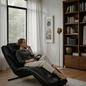 InfinitySound™ Leather Power Reclining Chaise