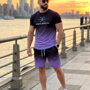 FadeFlex™ Men’s Gradient Coord Set - Purple Black