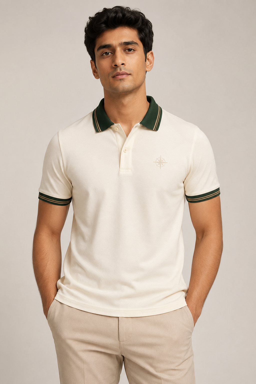 Swanwhite Contrast Collar Polo